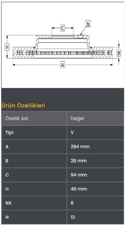 L200 2WD-4WD 07- Fren Diski Ön (294-6)- Frendi