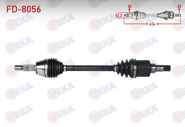 Ford Transit Courier 1.5 TDCI M-T Uzunluk 614mm 2014- Komple Aks Sol Ön