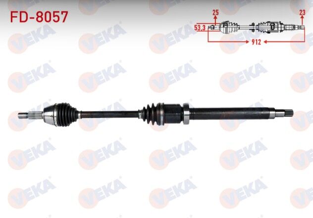 Ford Transit Courier 1.5 TDCI M-T Uzunluk 912mm 2014- Komple Aks Sağ Ön