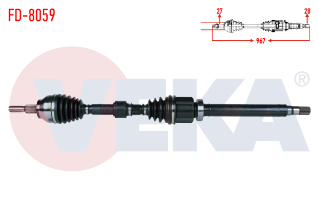 Ford Focus 1.6 TDCI A-T Uzunluk 623mm 2015- Komple Aks Sol Ön