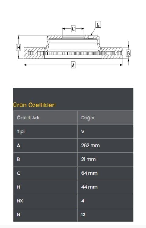 Civic 1.6cc 92-06/Jazz 08-/Rover-200/400/25/45 Fren Diski Ön (262-4)- Frendi
