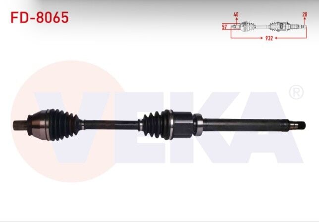 Ford Mondeo IV 2.0 TDCI A-T Uzunluk 932 mm 2007-2014 Komple Aks Sağ Ön