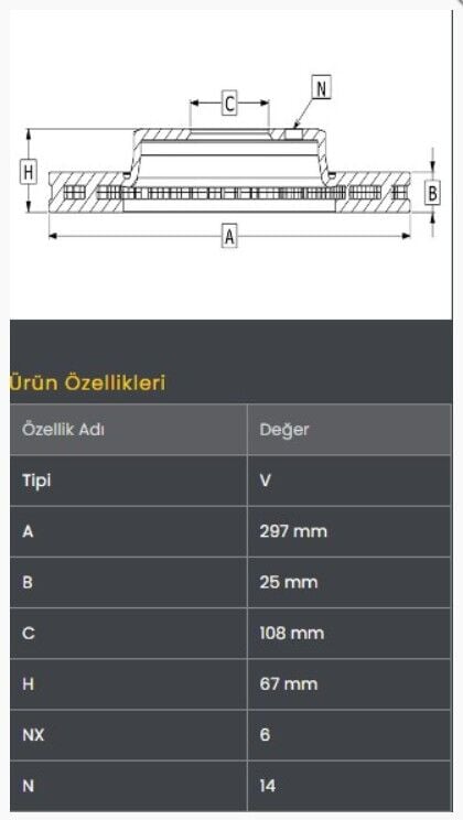 Hilux Vigo 4WD 07-15 Fren Diski Ön (297-6)- Frendi