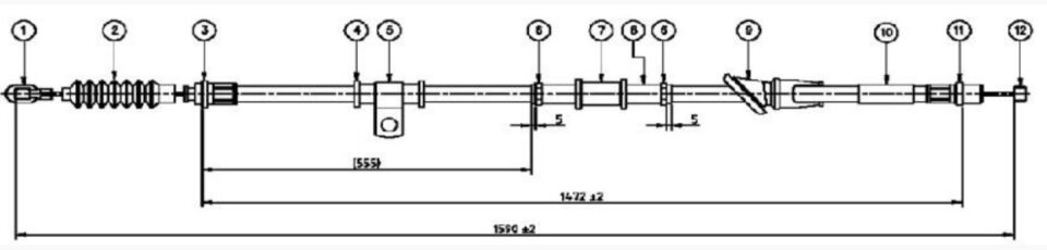 Carisma 98-06 (Arka Diskli Fren Araçlar) Arka El Fren Teli Sağ Raion