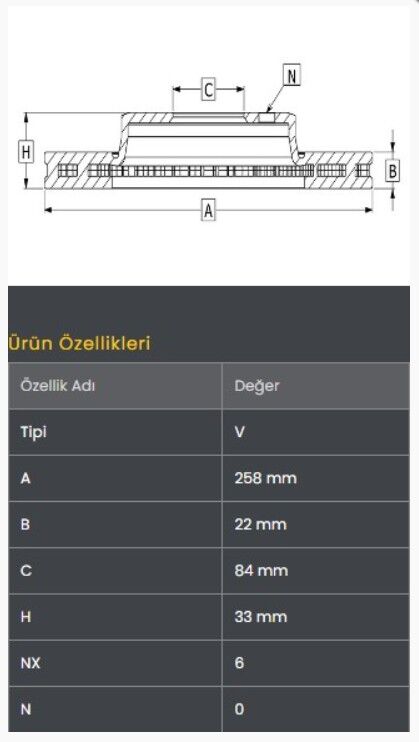 L200 EM 86-97 Fren Diski Ön (258-6)- Frendi