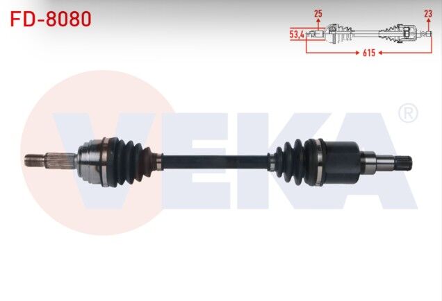 Ford Tourneo Courier 1.5 TDCI M-T 2018- Komple Aks Sol Ön Uzunluk 615mm