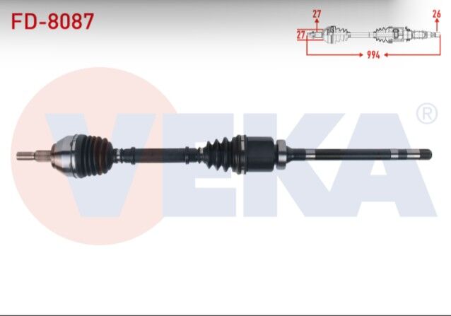 Ford Kuga I 2.0 TDCI A-T/M-T 4X4 2008-2013 Komple Aks Sağ Ön Uzunluk 994mm