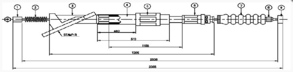 Hilux-LN85 89-94 Arka El Fren Teli Sağ