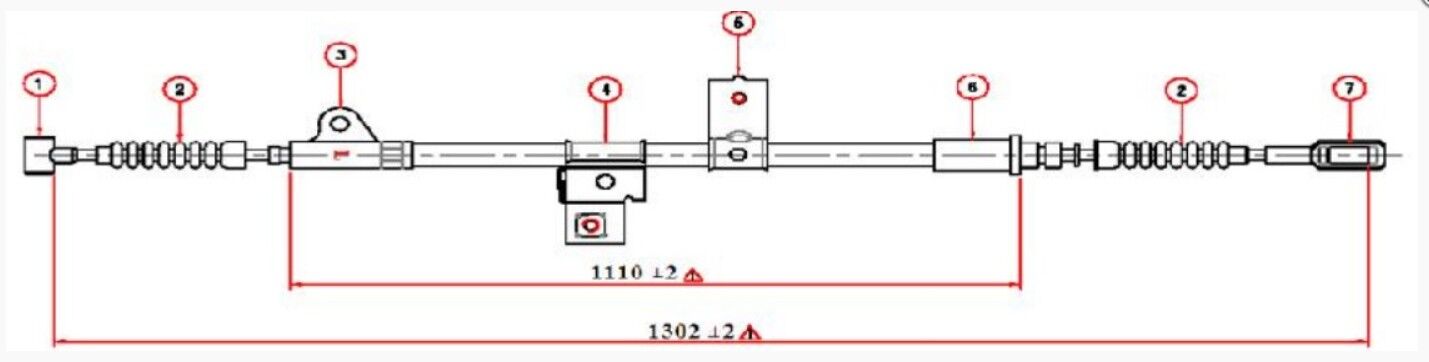Micra-K11 92-02 (Arka Diskli Araçlar) Arka El Fren Teli Sağ Raion