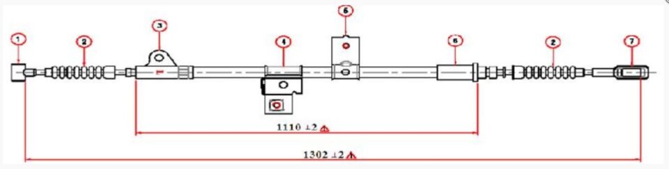 Micra-K11 92-02 (Arka Diskli Araçlar) Arka El Fren Teli Sağ Raion