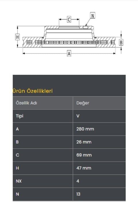 Elantra 04-06/Sonata 01-04 Fren Diski Ön (280-4) Frendi
