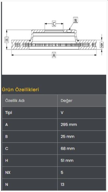 Mazda-3 1.5 16- / CX3 15- Fren Diski Ön (295-5) Frendi