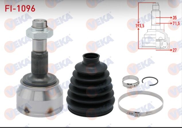 Fiat Ducato (250) 2.2 MJT Dıştan Segmanlı 35X27X71,5 Uzunluk 193,5 mm 2006-2014 Aks Kafası Sol-Sağ Ön Dış