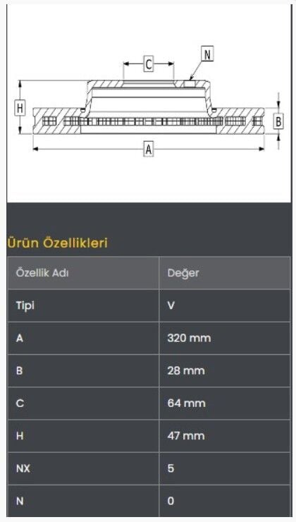 CRV 1.5 16- / CRV 2.0 Hybrid 18- Fren Diski Ön (320-5) Frendi