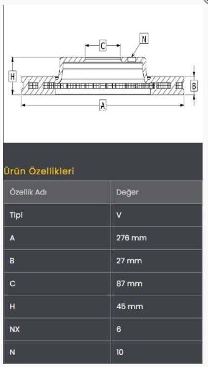 L200 4WD 01- Fren Diski Ön (276-6) Frendi