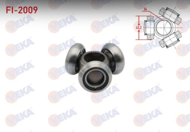 Audi A4 (8EC,B7) 1.8 T - 2.0 TDI Triptonic 2004-2008 / A6 (4F2,C6) 2.0 TDI - 2.0 TFSI Triptonic 2004-2011 / VW Sharan 1.9 TDI Triptonic 1995-2010 Aks Mafsalı Sol-Sağ Ön 43,2X34