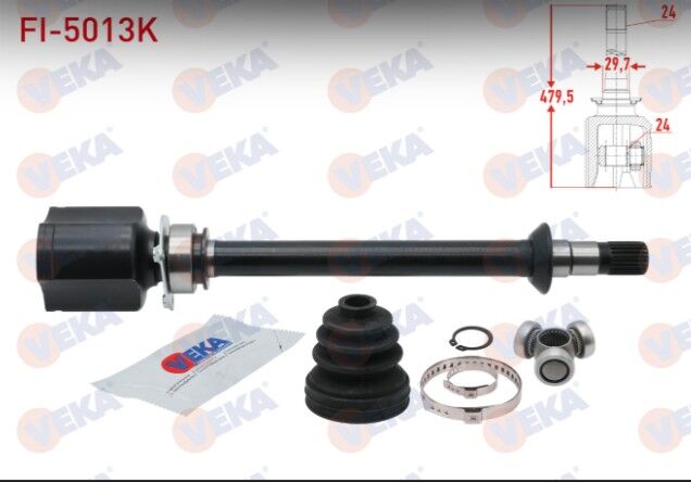 Fiat Linea (323) 1.3 MJT 24X24X29.7 Uzunluk 479,5 mm 2007- Aks Kafası Sağ Ön İç