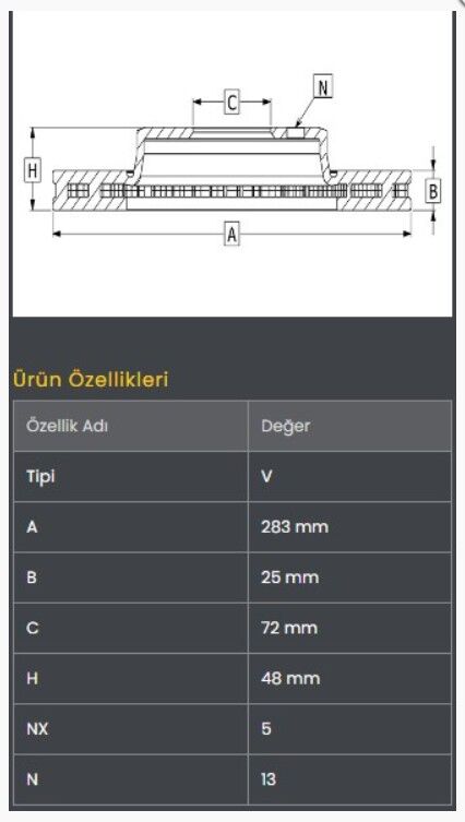 Mazda 6 03-06 Fren Diski Ön (254-4) Frendi