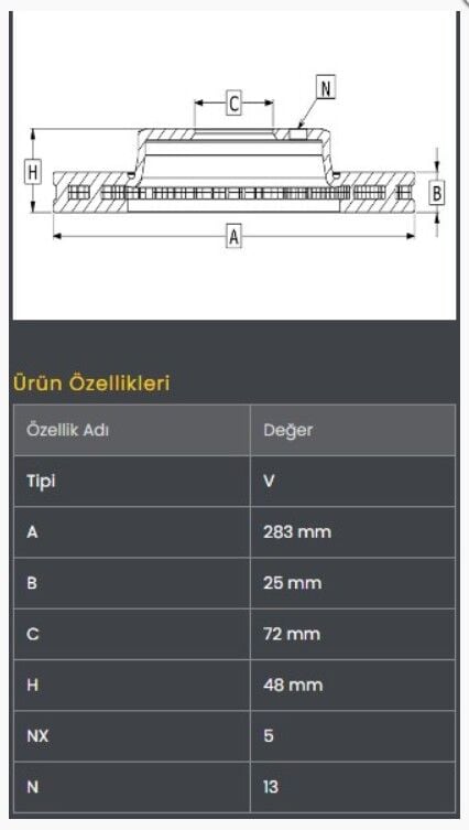 Mazda 6 03-06 Fren Diski Ön (254-4) Frendi