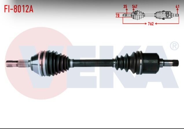 Fiat Ducato (230) 2.5 D 18q Absli 54 Dış Uzunluk 762mm 1994-2002 Komple Aks Sol Ön