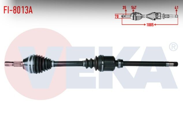 Fiat Ducato (230) 2.5 D 18q Absli 54 Dış Uzunluk 1085mm 1994-2002 Komple Aks Sağ Ön