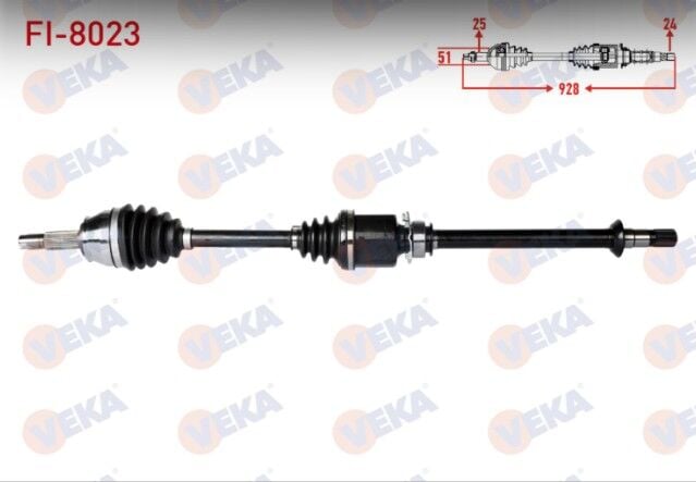 Fiat Albea 1.3 MJT Uzunluk 928mm 2007- Komple Aks Sağ Ön