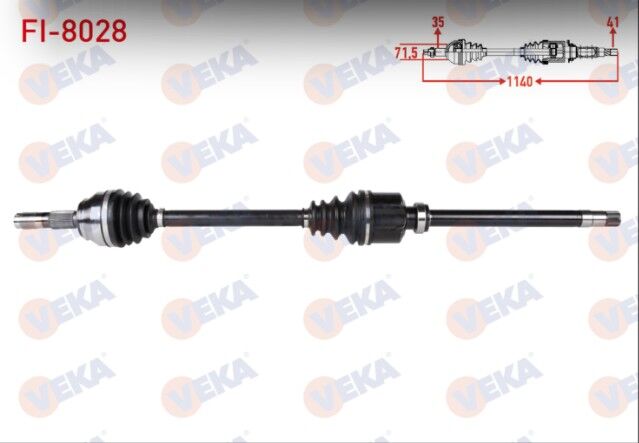 Fiat Ducato (250) 2.3 MJT 2006-2014 / Peugeot Boxer 2.2 HDI 2006-2014 / Citroen Jumper 2.2 HDI 2006-2014 Komple Aks Sağ Ön Uzunluk 1140mm