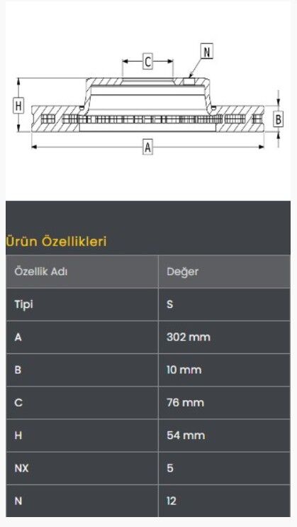 Tucson 15-20 / Sportage 15-22 Fren Diski Arka (302-5) Frendi
