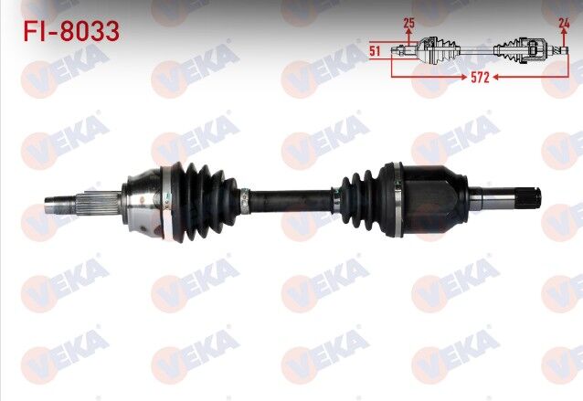 Fiat Albea 1.3 MJT Uzunluk 557mm 2007- Komple Aks Sol Ön