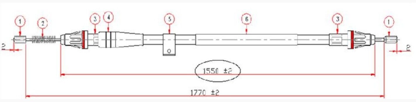 Note 06- (Kampanalı Araçlar) Arka El Fren Teli Sağ