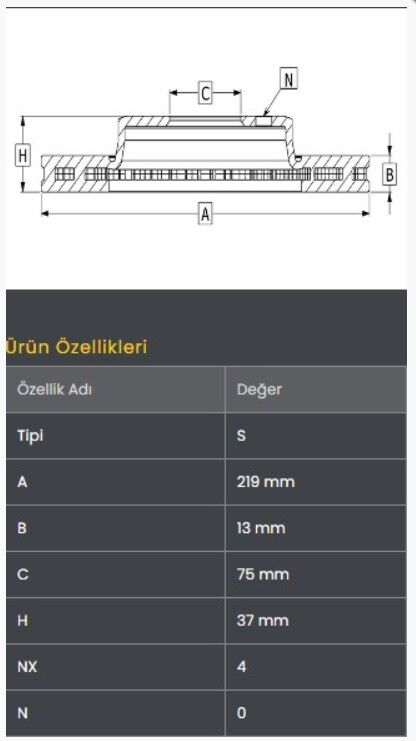 Pride 91-97/Mazda-121 87-91/Festiva 87-93 Fren Diski Ön (219-4) Frendi