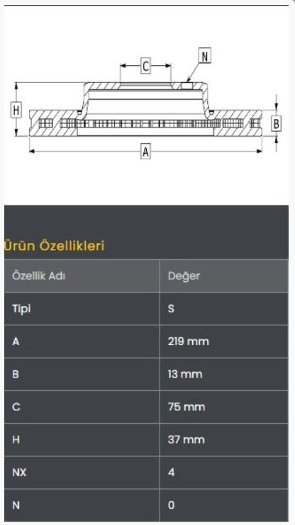 Pride 91-97/Mazda-121 87-91/Festiva 87-93 Fren Diski Ön (219-4) Frendi
