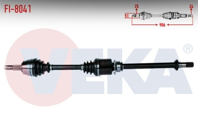 Fiat Grande Punto (199) 1.3 MJT 75 HP Uzunluk 906mm 2012- Komple Aks Sağ Ön