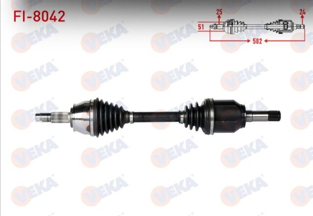 Fiat Fiorino (225) 1.3 MJT Uzunluk 582mm 2007-2013 Komple Aks Sol Ön