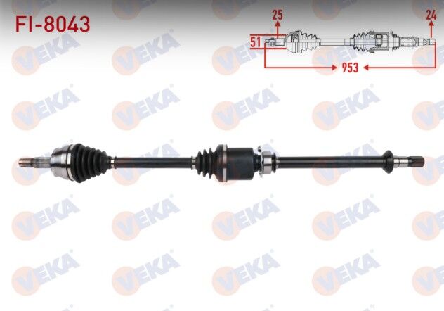 Fiat Fiorino (225) 1.3 MJT Uzunluk 953mm 2007-2013 Komple Aks Sağ Ön
