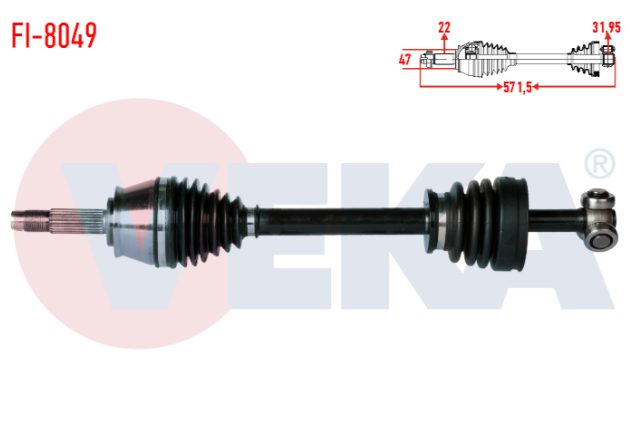 Fiat Palio 1.2i 16v C513 Şanzıman Uzunluk 571,5 mm 1996-1999 Komple Aks Sol Ön