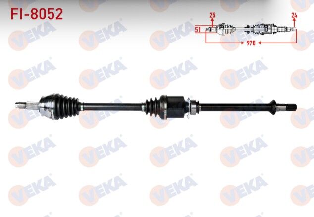 Fiat Doblo (152,263) 1.3 MJT Uzunluk 970mm 2010- Komple Aks Sağ Ön