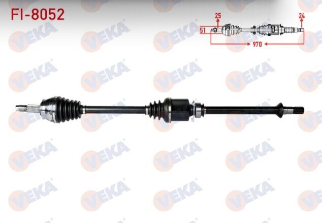 Fiat Doblo (152,263) 1.3 MJT Uzunluk 970mm 2010- Komple Aks Sağ Ön