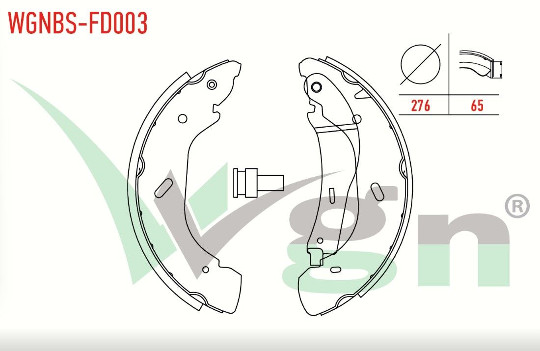 FORD TRANSIT (FA_ _) 2.0 DI V184 16 JANT ARKADAN ITISLI LEVYELI 276X65 mm 2000-2006/TRANSIT 2.0 TDCI 2000-2006/TRANSIT 2.3 16v 2000-2006/TRANSIT 2.4 DI 2000-2006 FREN PABUC BALATA ARKA