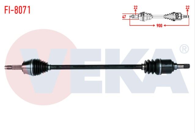 Fiat Palio-Albea 1.2i-1.4i-1.6i 2002-2010 Komple Aks Sağ Ön Uzunluk 900mm