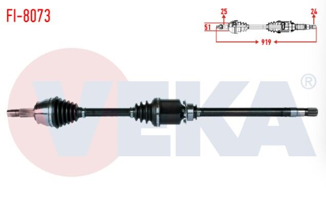 Fiat Fiorino (225) 1.3 MJT Euro 5 Uzunluk 919mm 2013-3- Komple Aks Sağ Ön