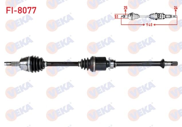 Fiat Egea 1.3 MJT M-T Uzunluk 953 mm 2015- Komple Aks Sağ Ön