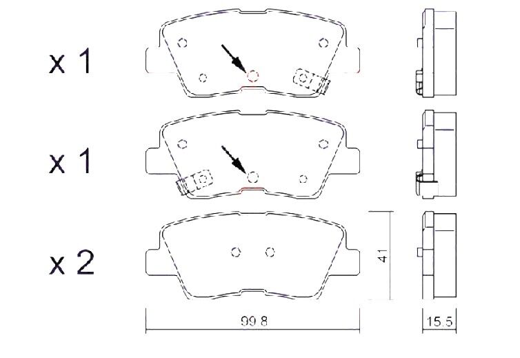 Tivoli/XLV 15-17 1,6L Arka Balata/Korando C Jeep
