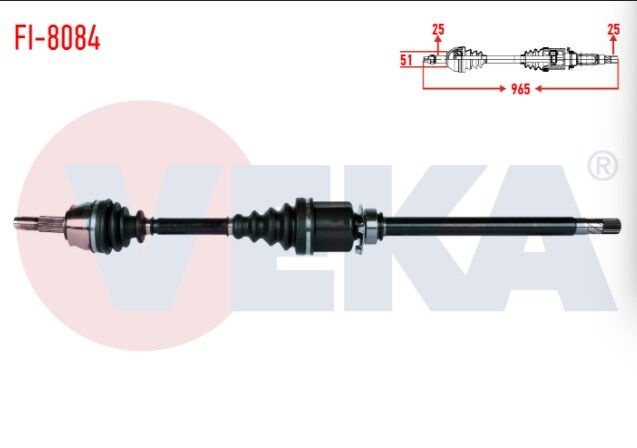 Fiat Linea (323) 1.3 MJT Euro 5 M-T Uzunluk 965mm 2013- Komple Aks Sağ Ön