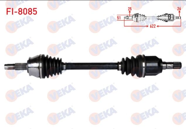 Fiat Egea 1.6 MJT M-T Uzunluk 642mm 2015- Komple Aks Sol Ön