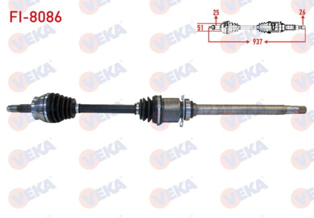 Fiat Egea 1.6 MJT M-T Uzunluk 956mm 2015- Komple Aks Sağ Ön