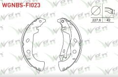 FIAT MAREA WEEKEND 1.6 16v - 2.0 20V 1999-2007 / PALIO WEEKEND 1.2 - 1.4 - 1.6 1996-2005 FREN PABUC BALATA ARKA LEVYELI 227,6X42
