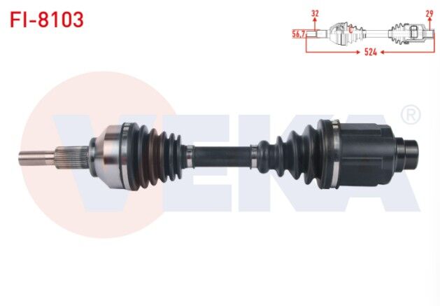 Fiat Freemont 2.0 MJT A-T 4X4 2011- Komple Aks Sağ Ön Uzunluk 524mm