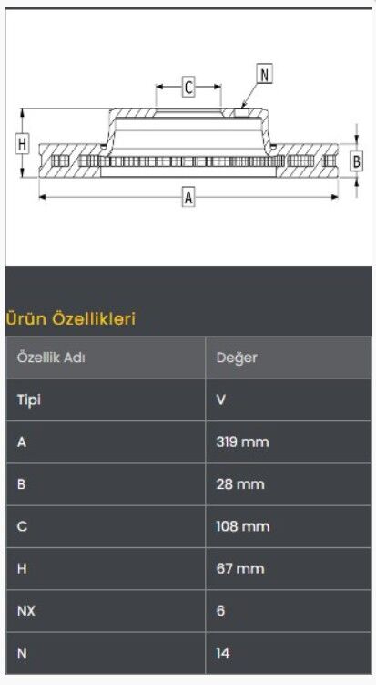 Hilux Revo 2.4-2.8 15-/Hilux Vigo KUN25-KUN26 4X4 05-15 Fren Diski Ön (319-6)- Frendi