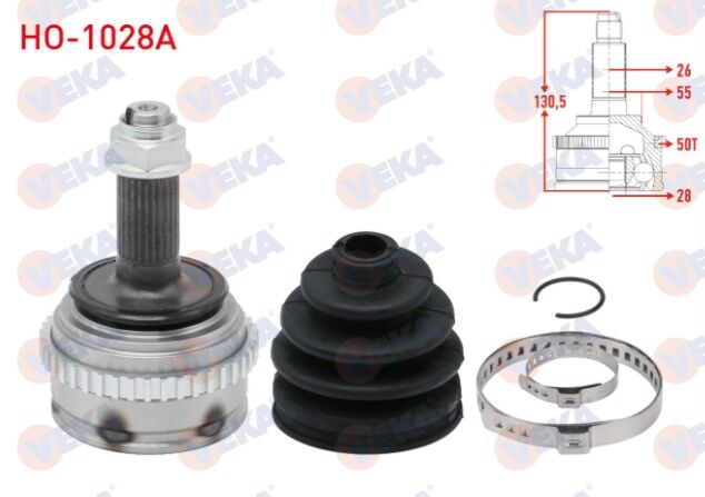 Rover 400 (RT) 414 Si Absli 43 DIS 26X22X55 Uzunluk 133,5 mm 1995-2000 Aks Kafası Sol-Sağ Ön Dış